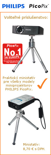 Voliteľné príslušenstvo: praktický ministatív k miniprojektorom Philips PicoPix.