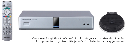 Full HD videokomunikačný systém KX-VC600 s konferenčným mikrofónom KX-VCA001X