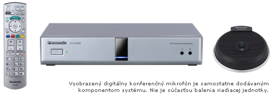 Full HD videokomunikan systm KX-VC600 s konferennm mikrofnom KX-VCA001X