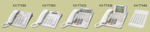 Prehľad telefónov Panasonic série KX-T75xx a KX-T74xx