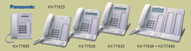 Prehľad telefónov Panasonic série KX-T76xx