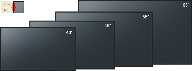 Zkladn profesionlne LCD/LED displeje Panasonic TH-43LFE8, TH-48LFE8, TH-55LFE8 a TH-65LFE8